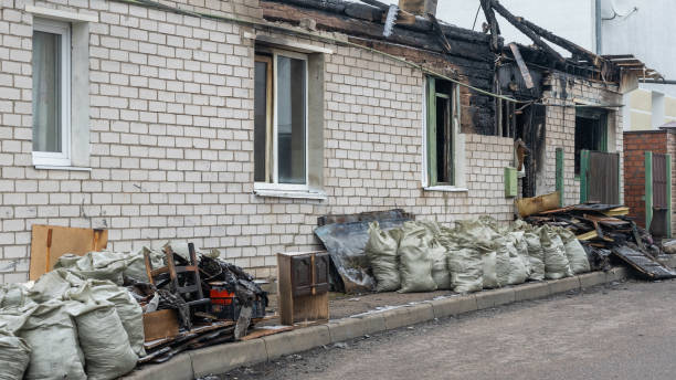 Professional Fire Damage Removal technician working in Sandy Spring, MD